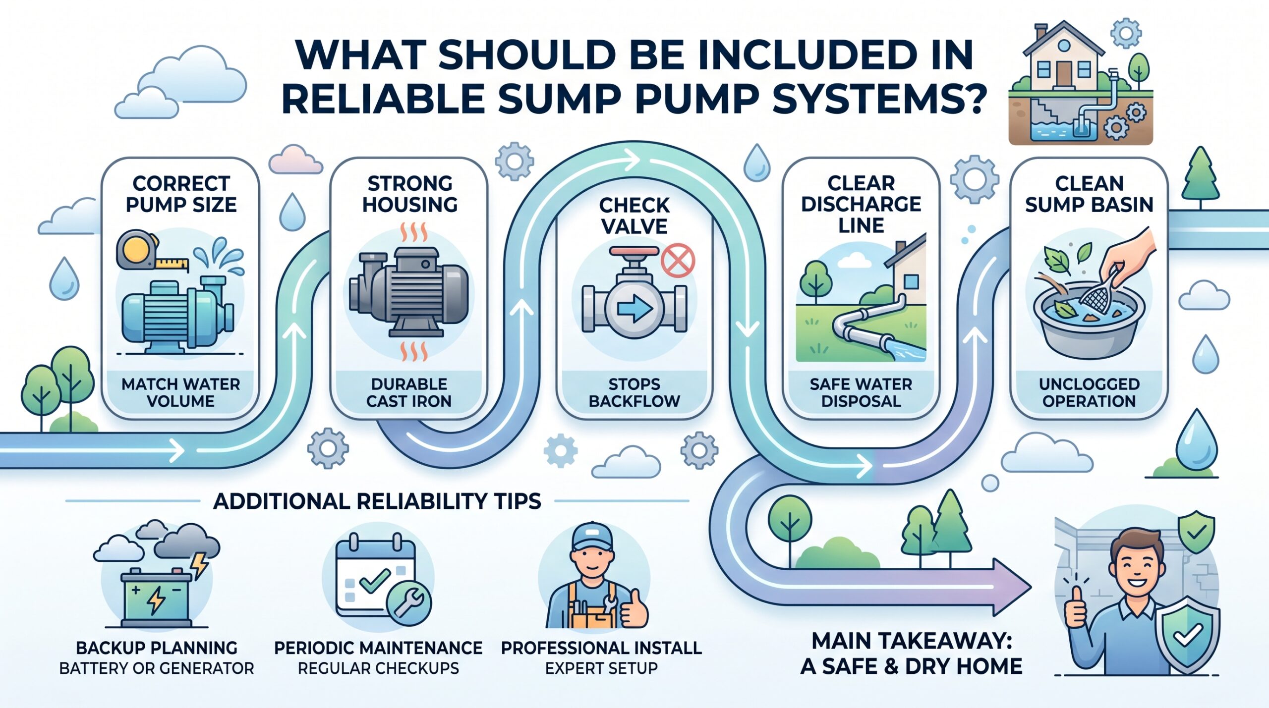 cast iron sump pump