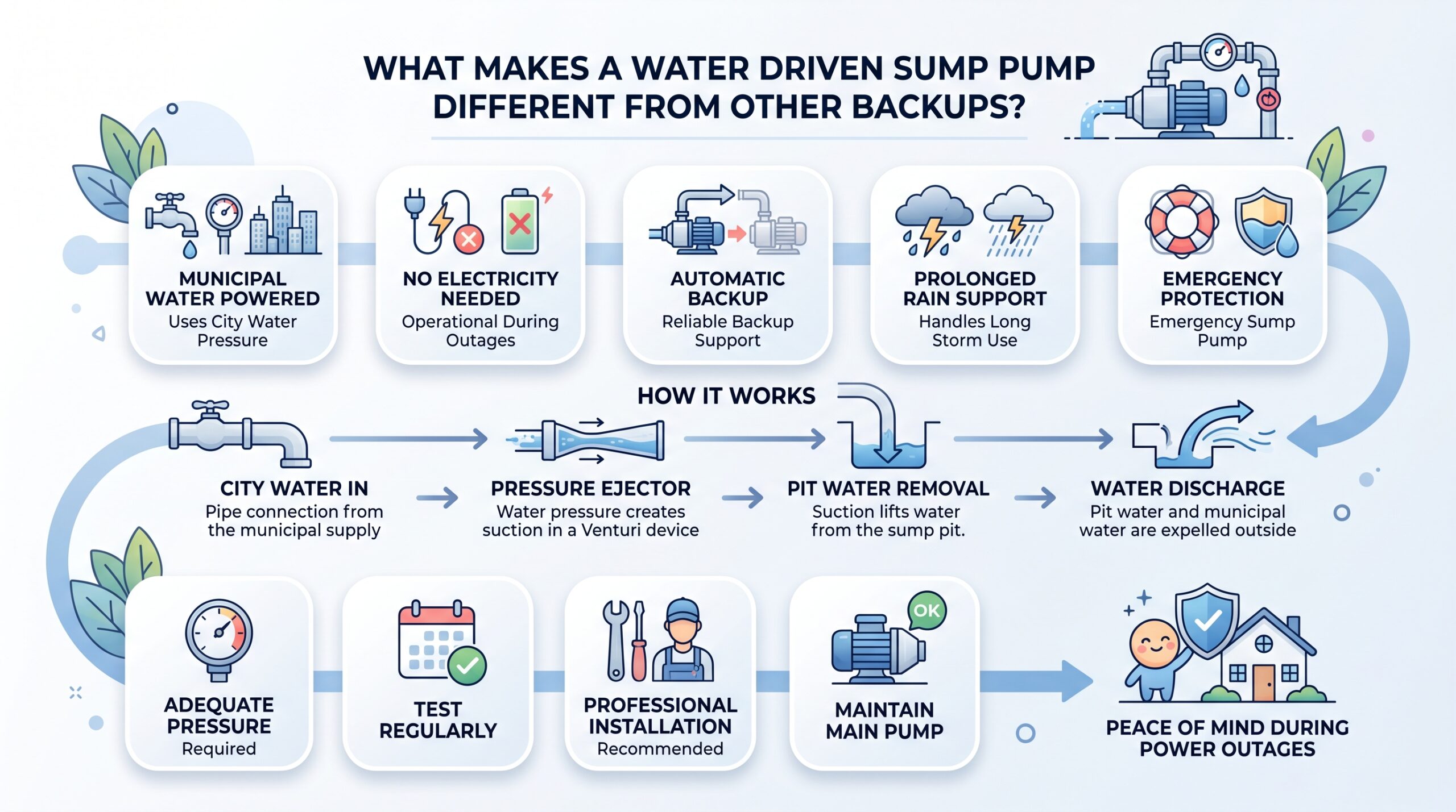 water driven sump pump